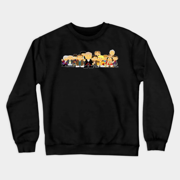 All the Doctors Crewneck Sweatshirt by scoffin